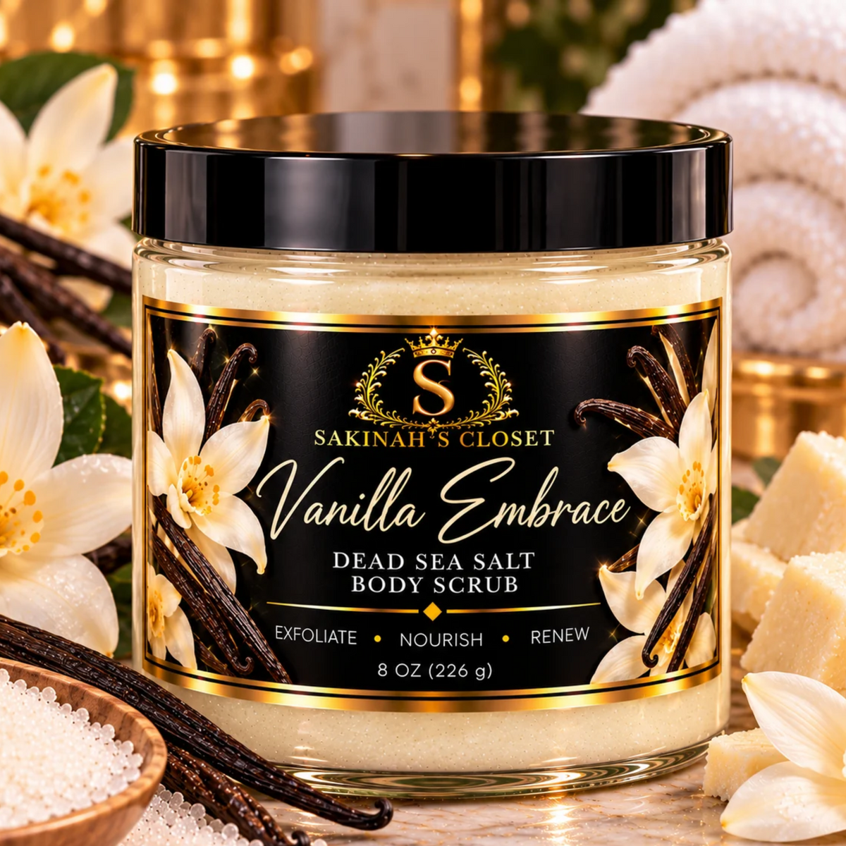 Vanilla Embrace | Dead Sea Salt Body Scrub