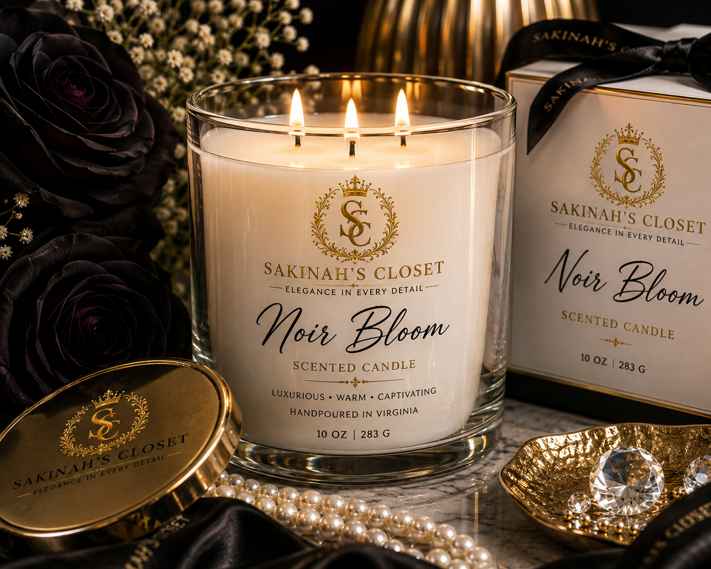 Noir Bloom Luxury Candle