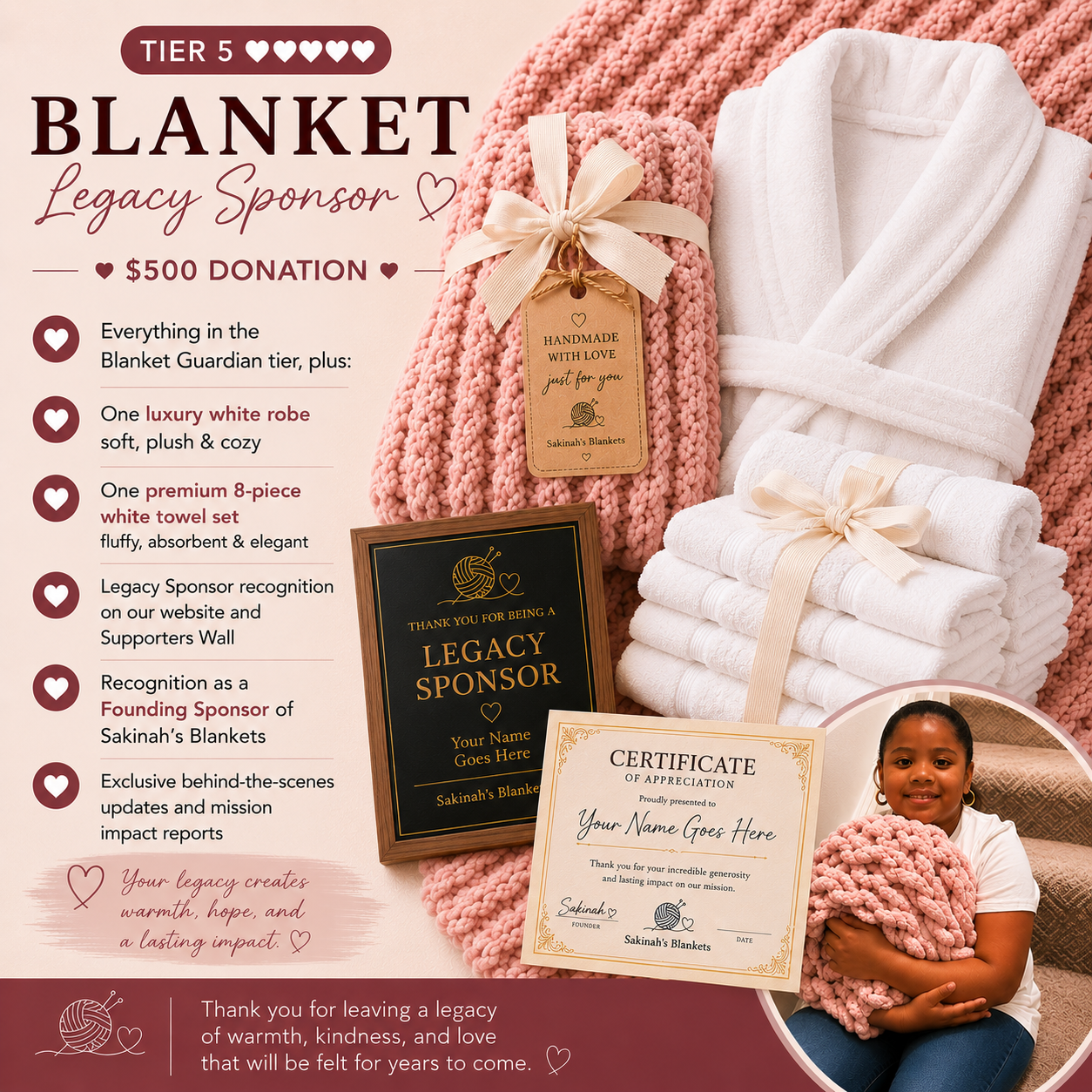 Tier 5 - Blanket Legacy Sponsor