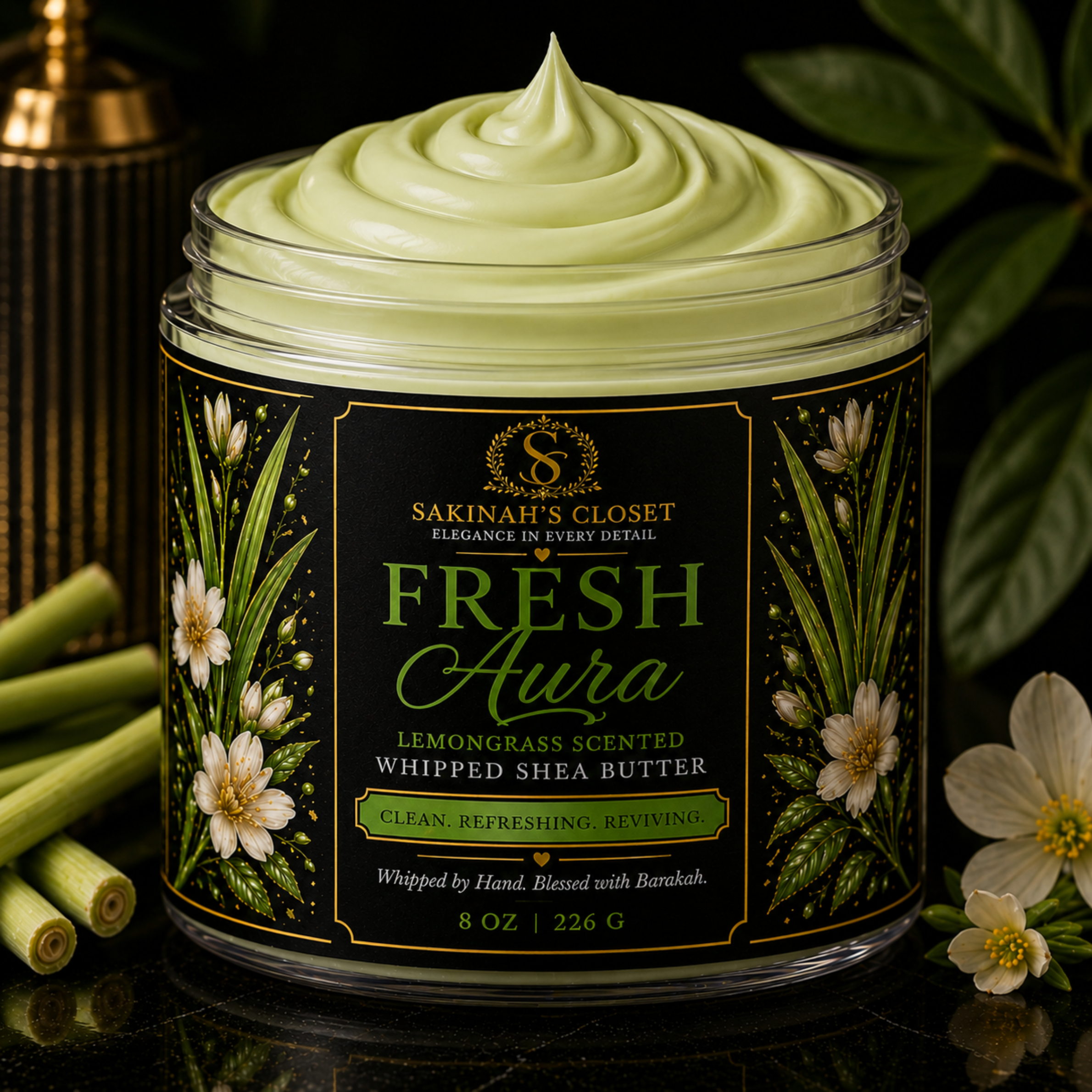 Fresh Aura - Lemongrass Scented Whipped Shea Butter