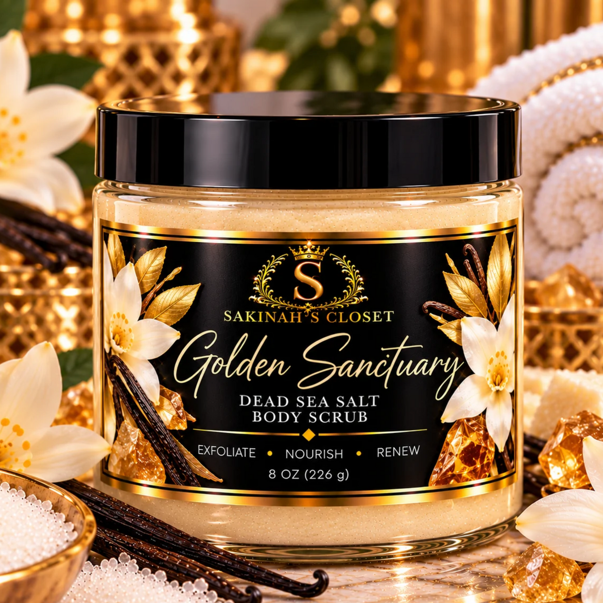 Golden Sanctuary | Dead Sea Salt Body Scrub