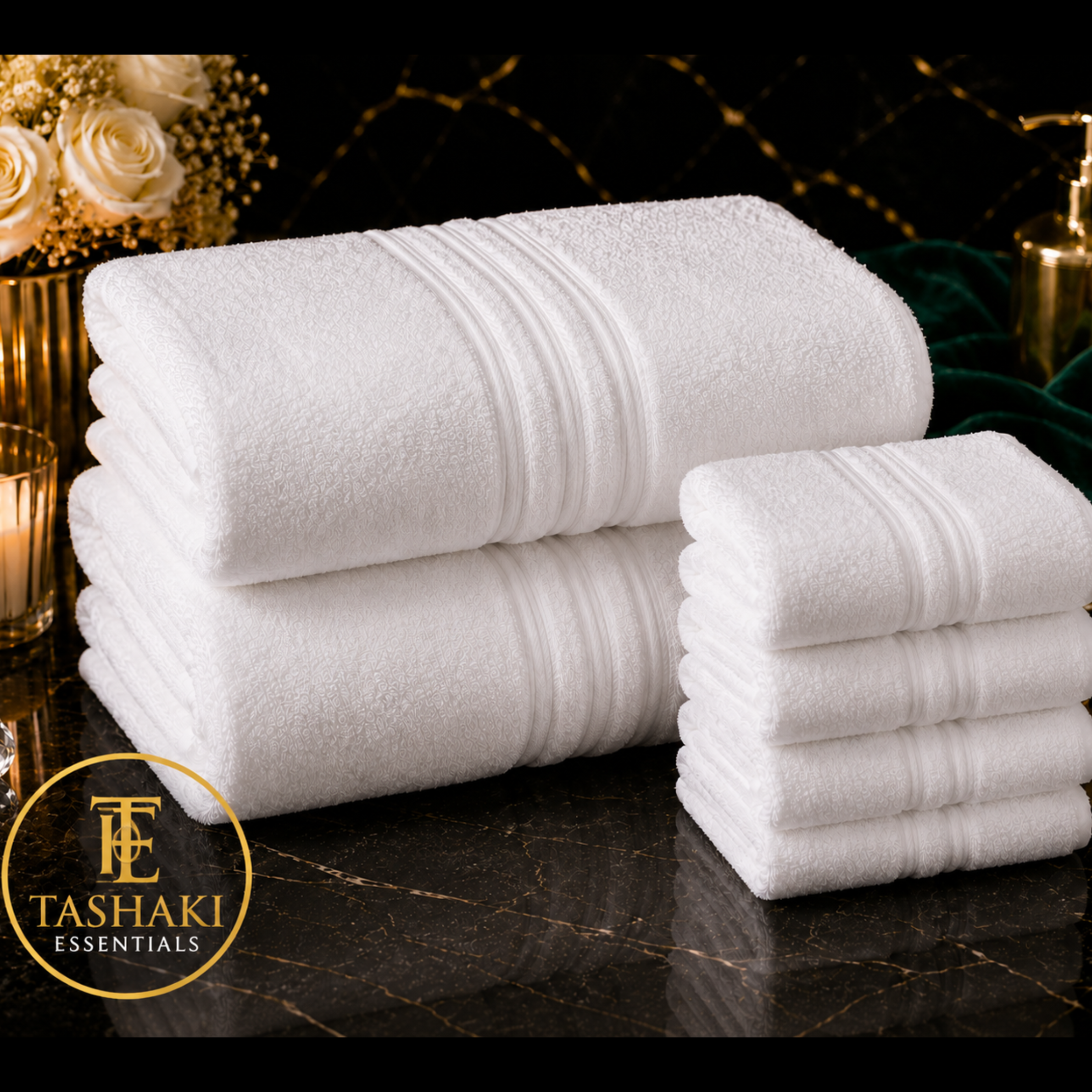 Tashaki Signature Bath Collection: 6 Piece Towel Gift Set
