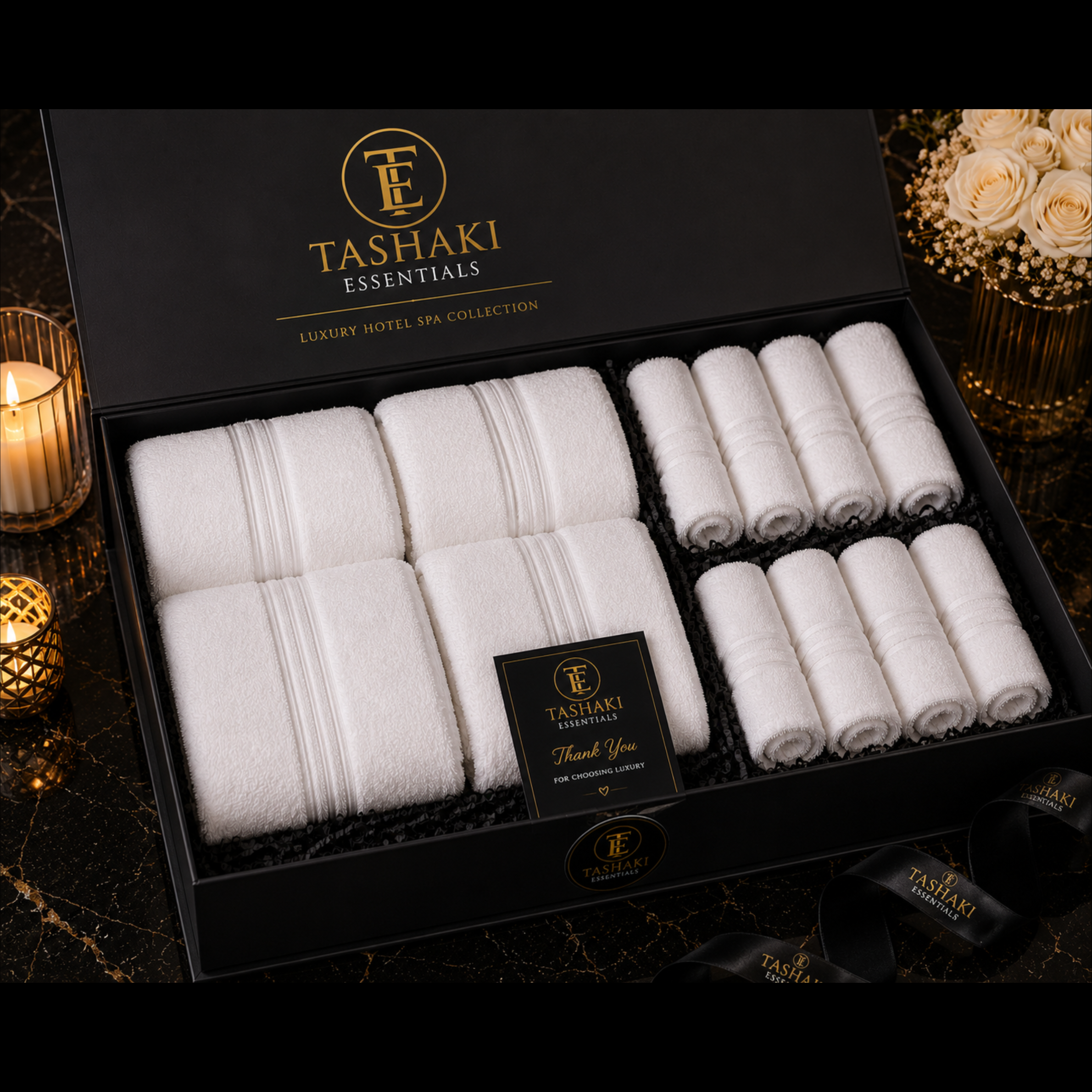 Tashaki Signature Bath Collection: 12 Piece Towel Gift Set