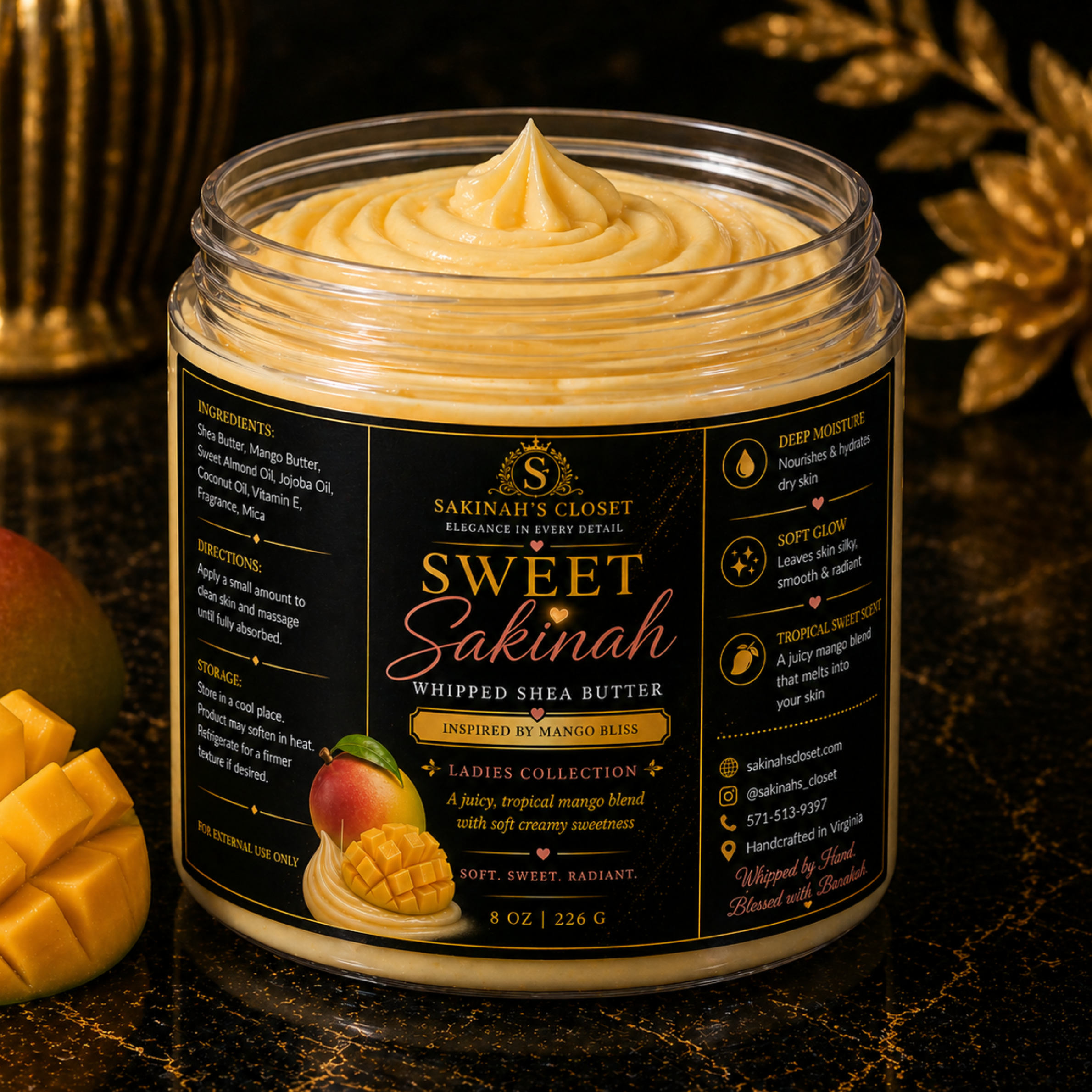 Sweet Sakinah - Mango Scented Whipped Shea Butter